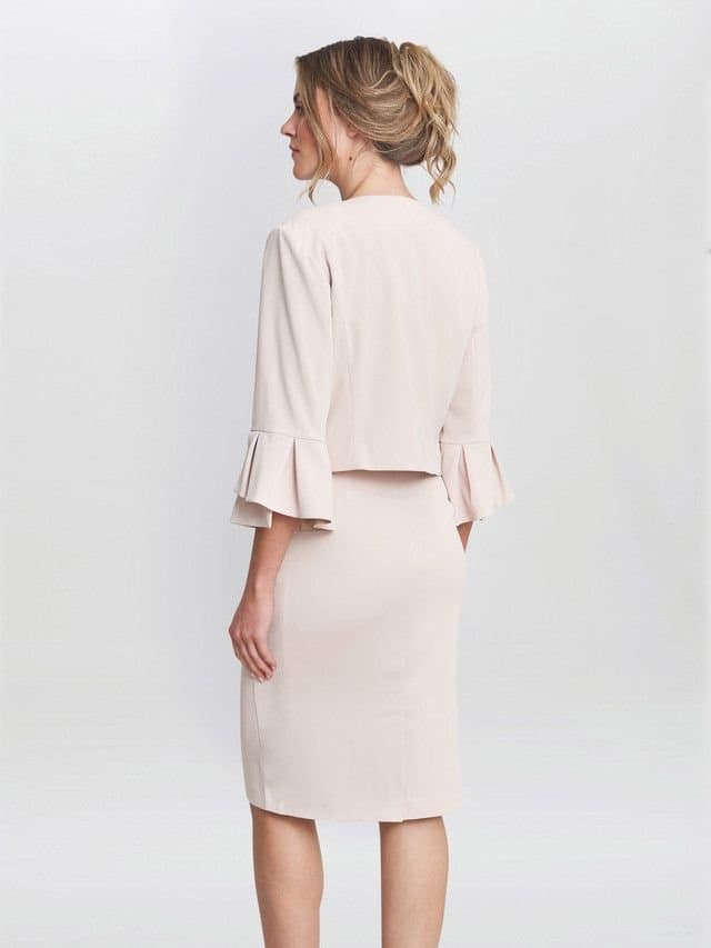 Gina Bacconi Gina Bacconi Women's Gigi Moss Crepe Bolero in Rose
