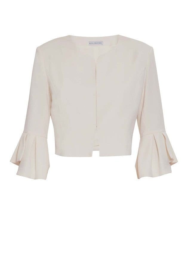 Gina Bacconi Gina Bacconi Women's Gigi Moss Crepe Bolero in Rose - 4