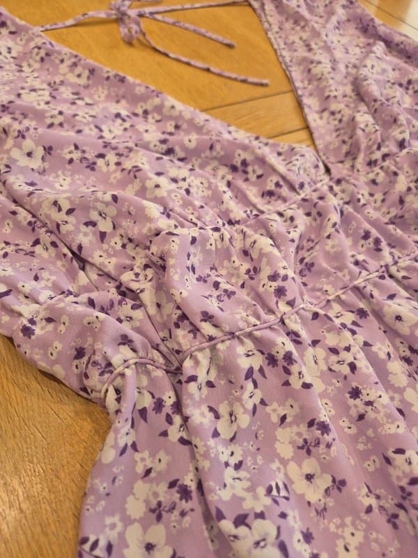 ASOS ASOS Size 26 Lavender Floral Maxi Dress Plus Size Cottagecore Romantic Style