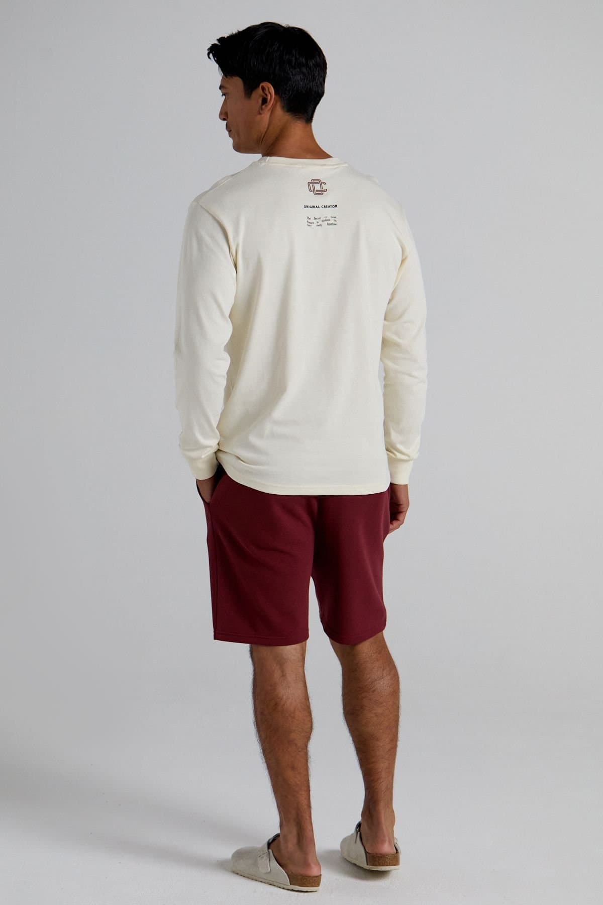 Original Creator Original Creator Men's Emblem Long Sleeve T-Shirt - Off-White