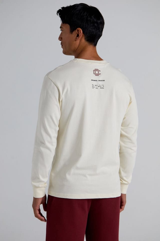 Original Creator Original Creator Men's Emblem Long Sleeve T-Shirt - Off-White - 2