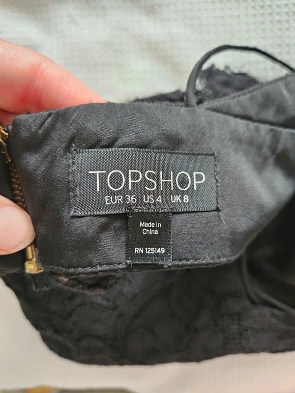Topshop Topshop size 8 black lace bralet