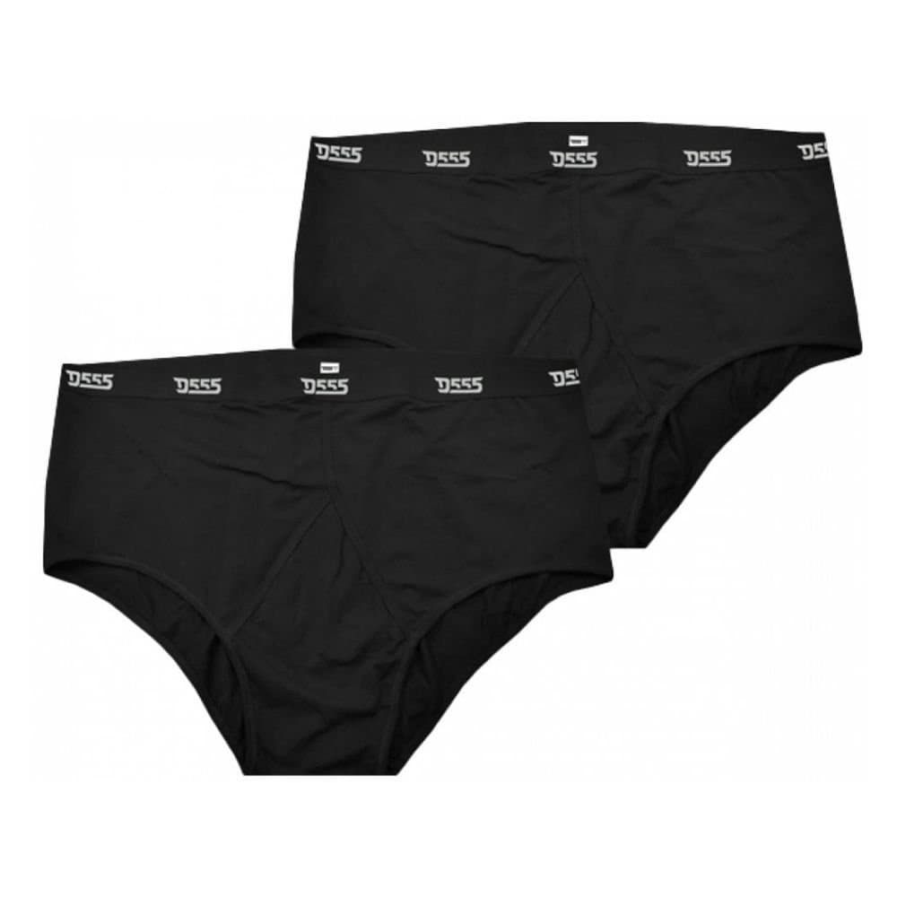 Duke Clothing Duke Clothing Men's D555 Thompson Y Front Briefs Pack of 2 in Black