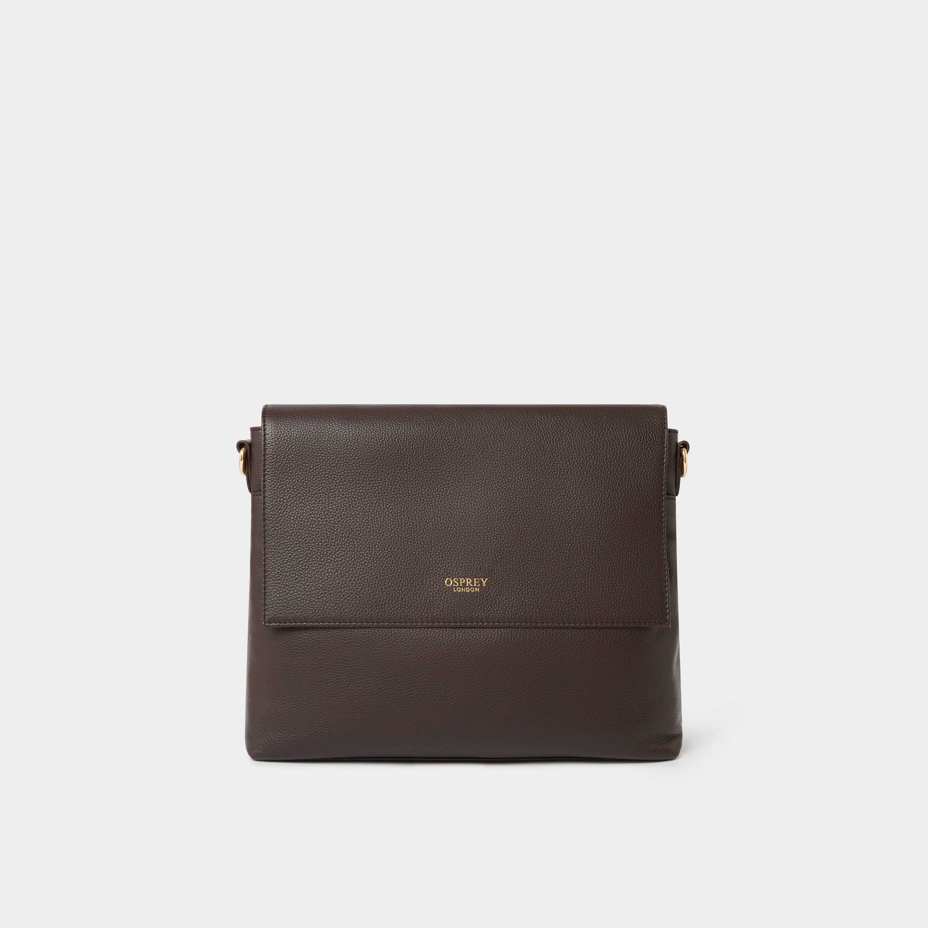 OSPREY LONDON OSPREY LONDON Women's The Runner Leather Crossbody Bag in Chocolate - 2