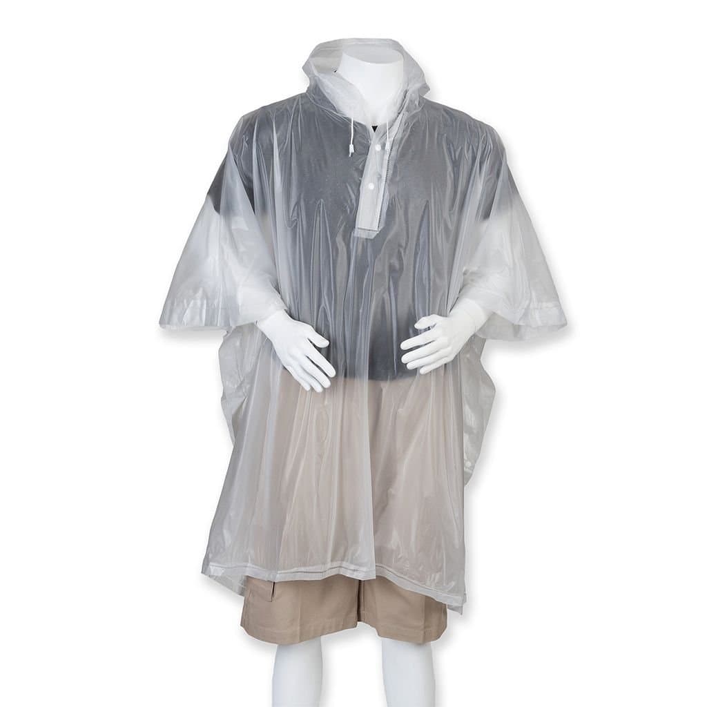 Splashmacs Splashmacs Men's Lightweight Rain Poncho in Clear