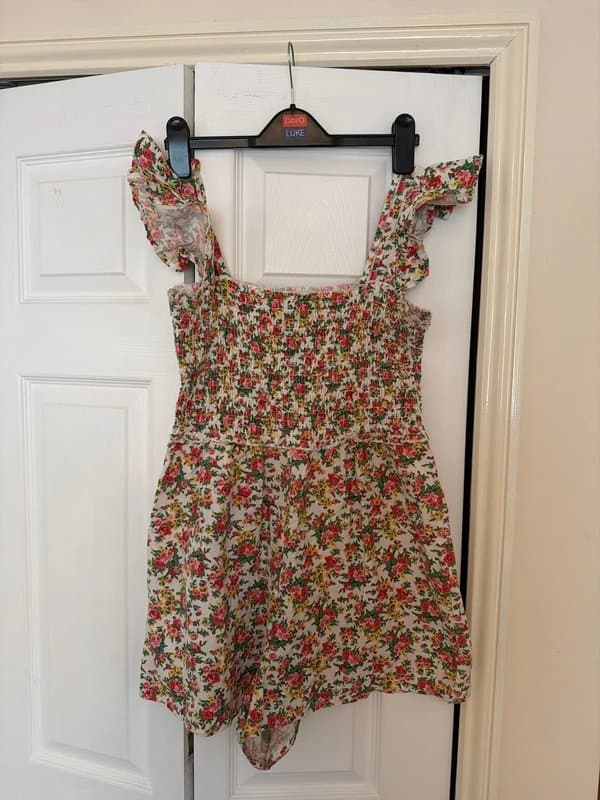 ASOS Pretty floral shorts playsuit