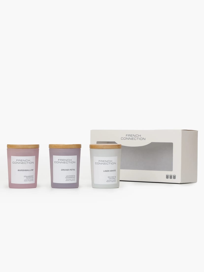 French Connection Serenity Candle (Set Of 3) Natural - 1