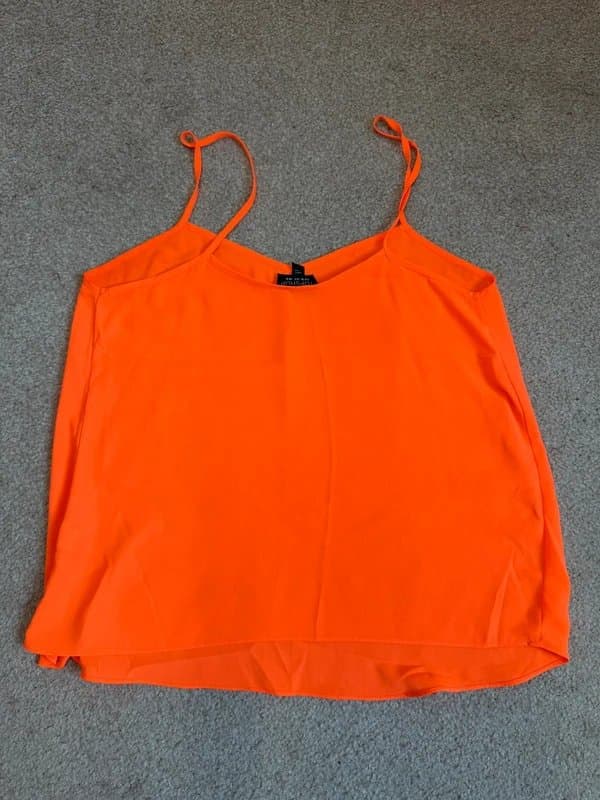 Topshop Uk10 orange cami vest top