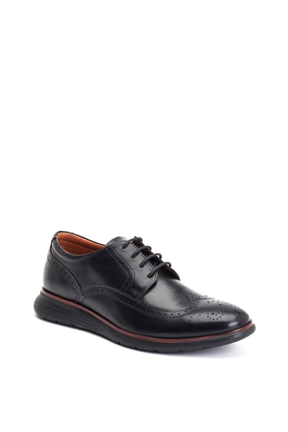 Base London Base London Men's Flight Brogue Shoe in Black
