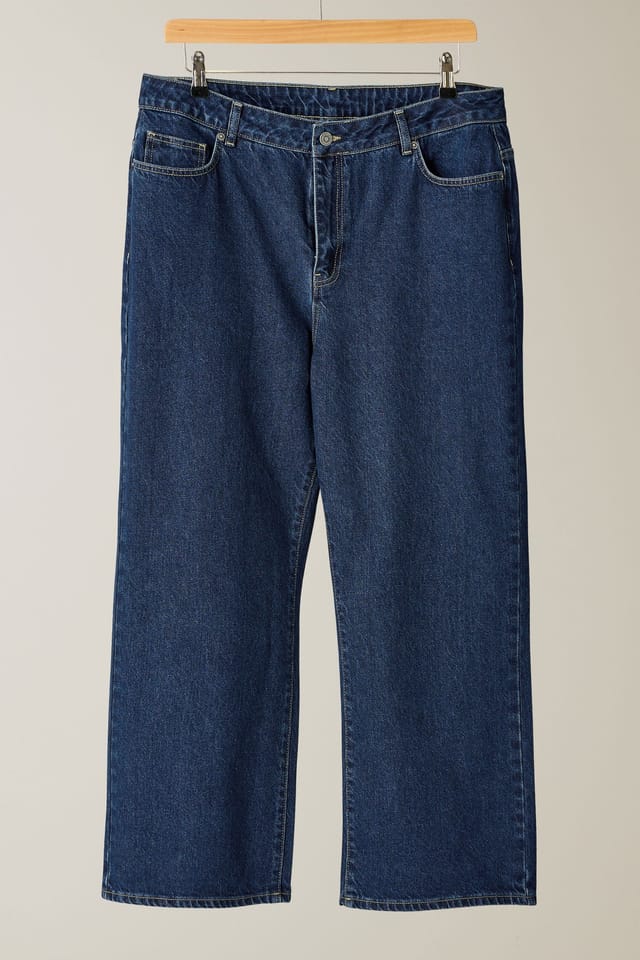 Evans Evans Women's Denim Wide Leg Jeans in Blue - 2