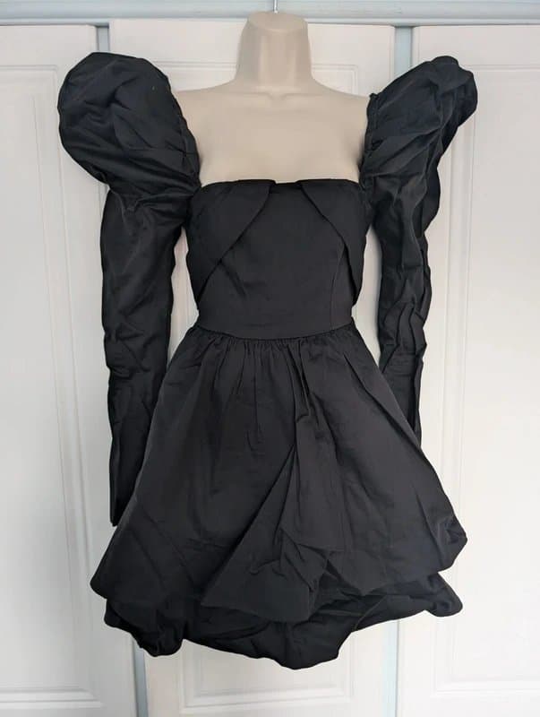 ASOS ASOS Luxe cotton sateen structured skater mini dress size 6