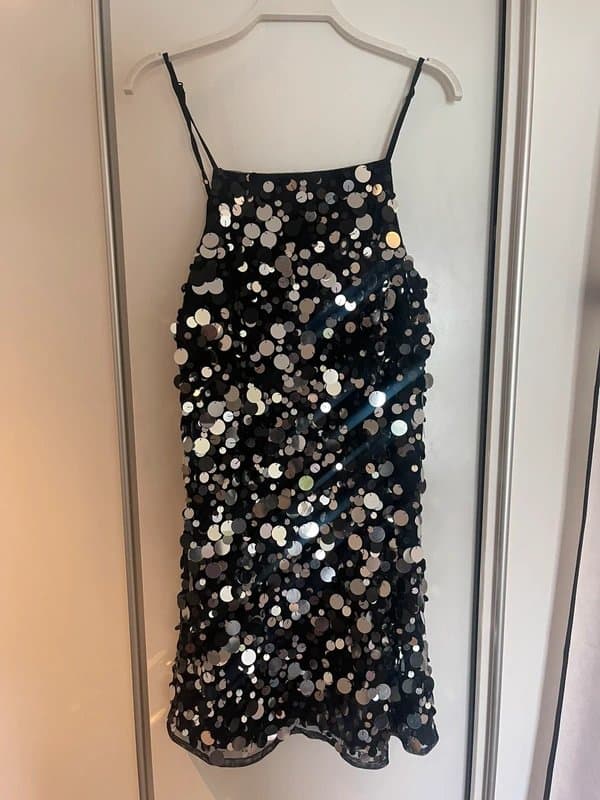 ASOS New silver sequin mini dress