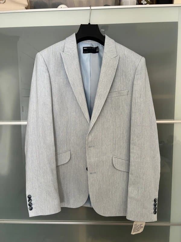 ASOS Design Men’s Blue Blazer Check