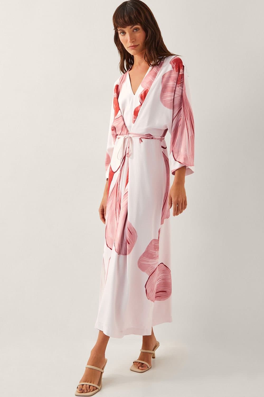 Monsoon Monsoon Women's June Floral Kimono Maxi Dress Ivory