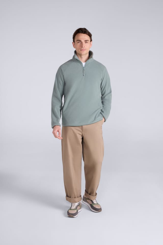 Animal Animal Men's 'Stockholm' Half Zip Breathable Soft Warm & Cosy Snug Fit Fleece in Light Blue - 2