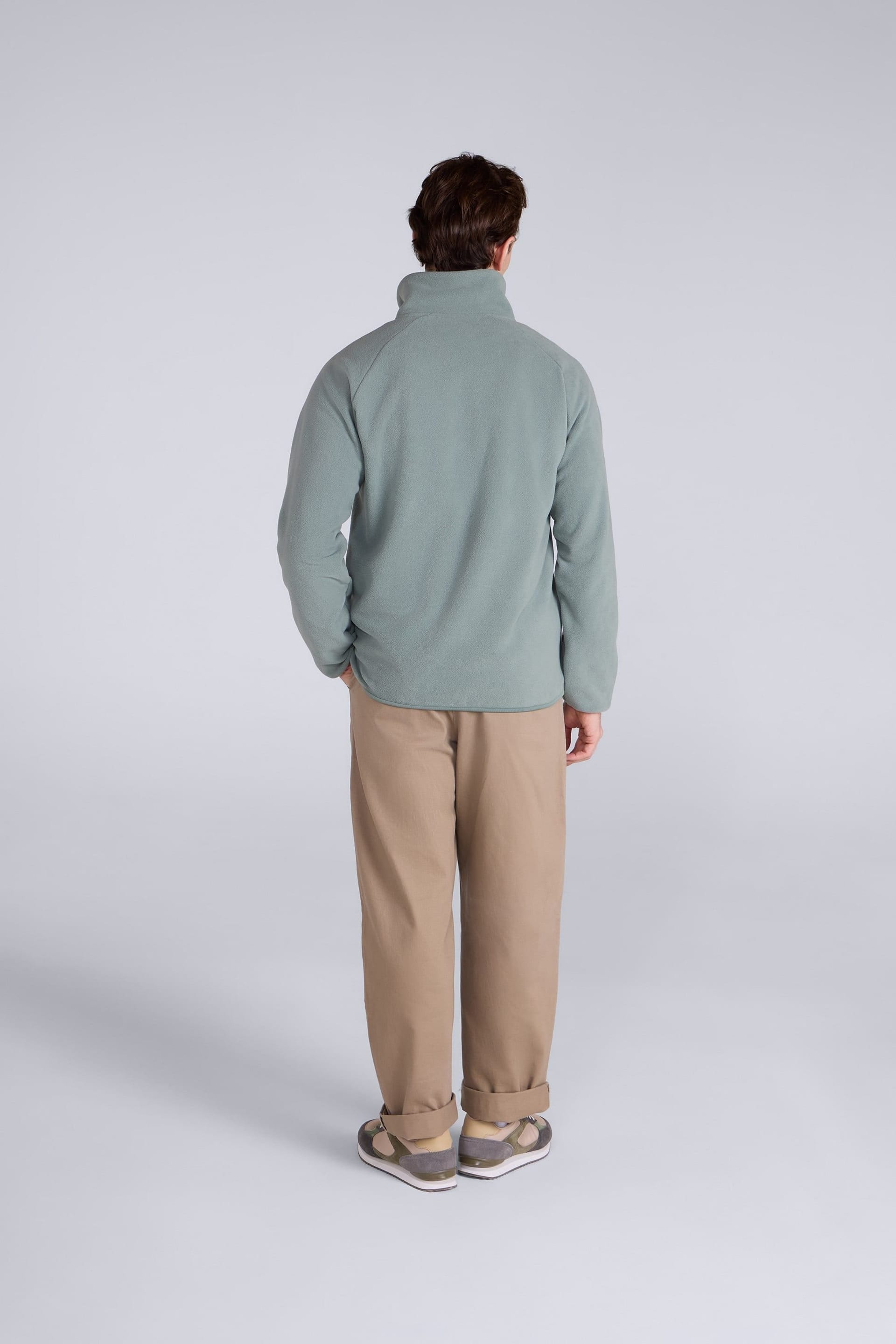 Animal Animal Men's 'Stockholm' Half Zip Breathable Soft Warm & Cosy Snug Fit Fleece in Light Blue - 4