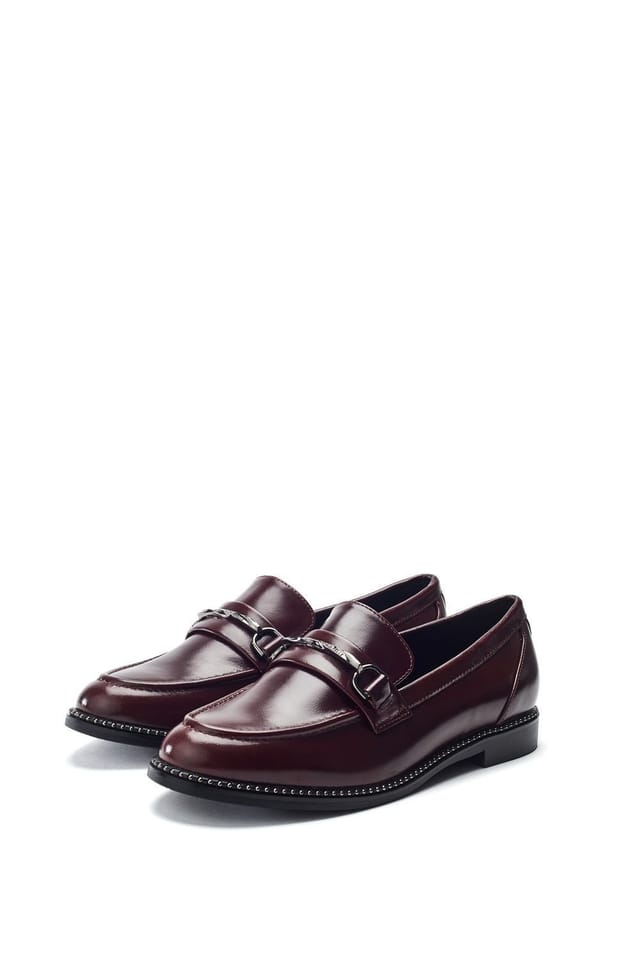 Moda in Pelle Moda In Pelle Women's 'Kinzey' Leather Loafers in Burgundy - 2