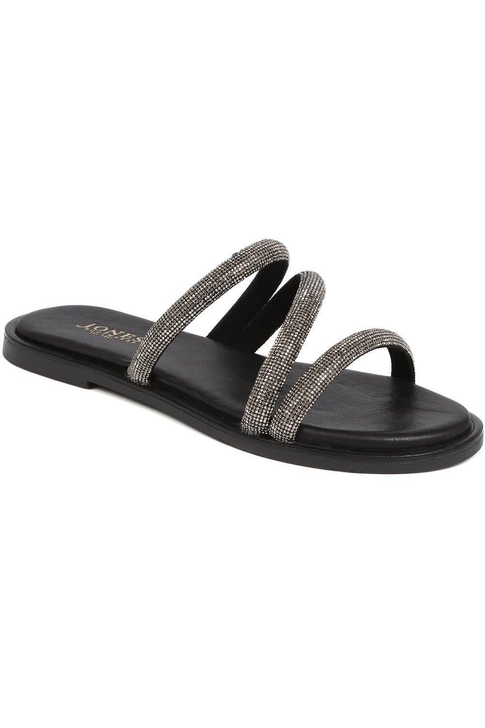 Jones Bootmaker Jones Bootmaker Women's Ghita Calf Leather Sandals in Black