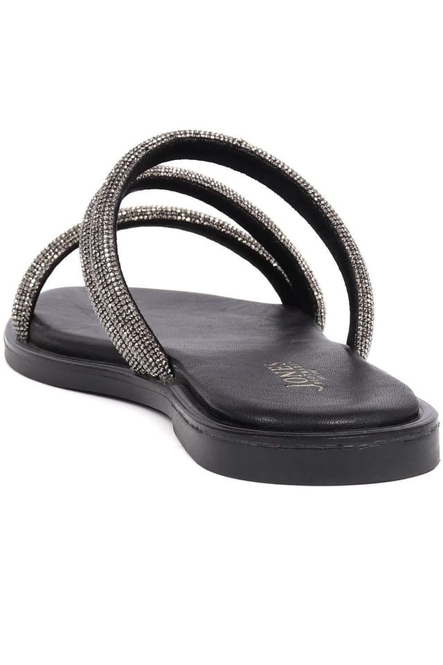Jones Bootmaker Jones Bootmaker Women's Ghita Calf Leather Sandals in Black - 3