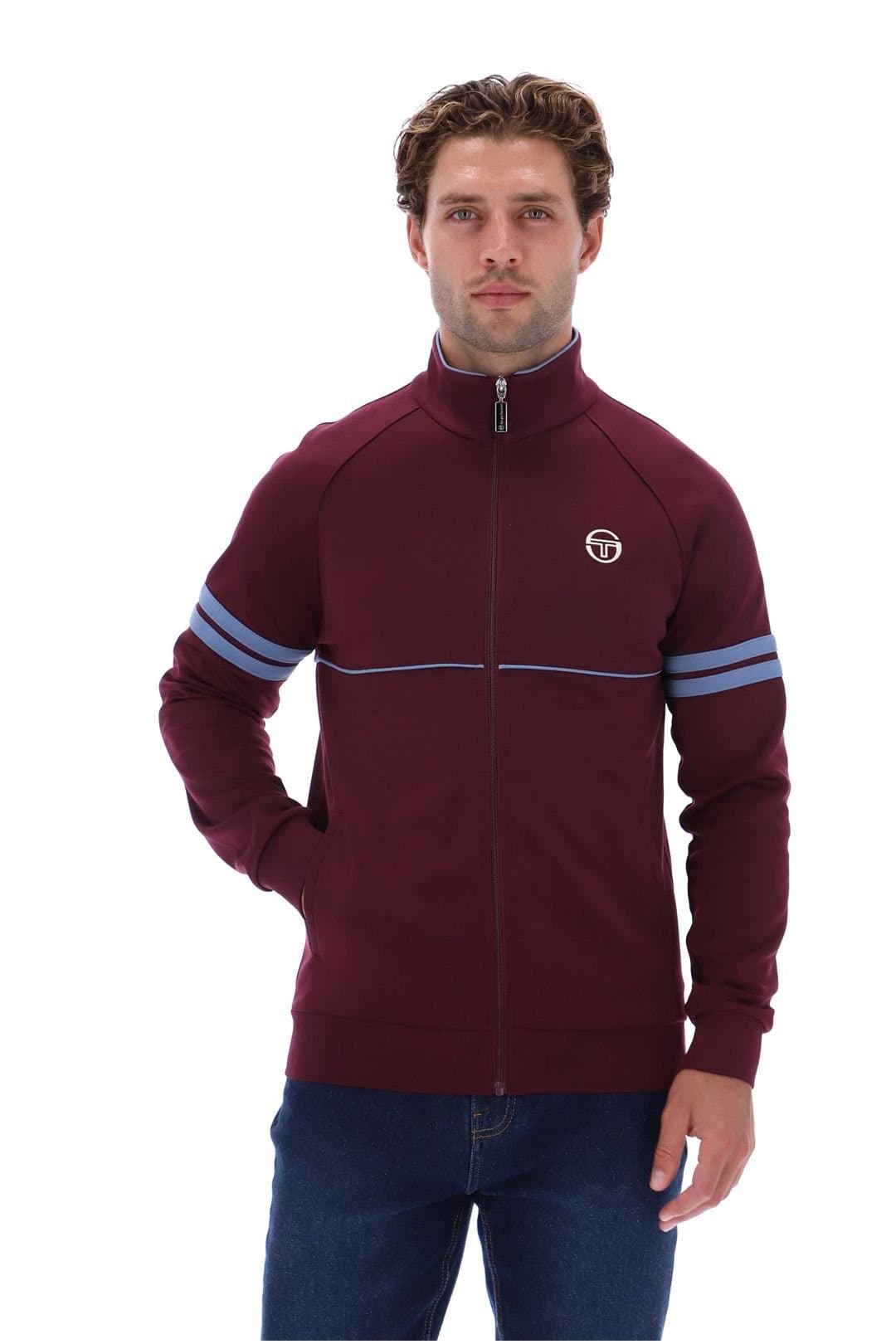 Sergio Tacchini Sergio Tacchini Men's Orion Track Jacket Fig/Country Blue in Burgundy