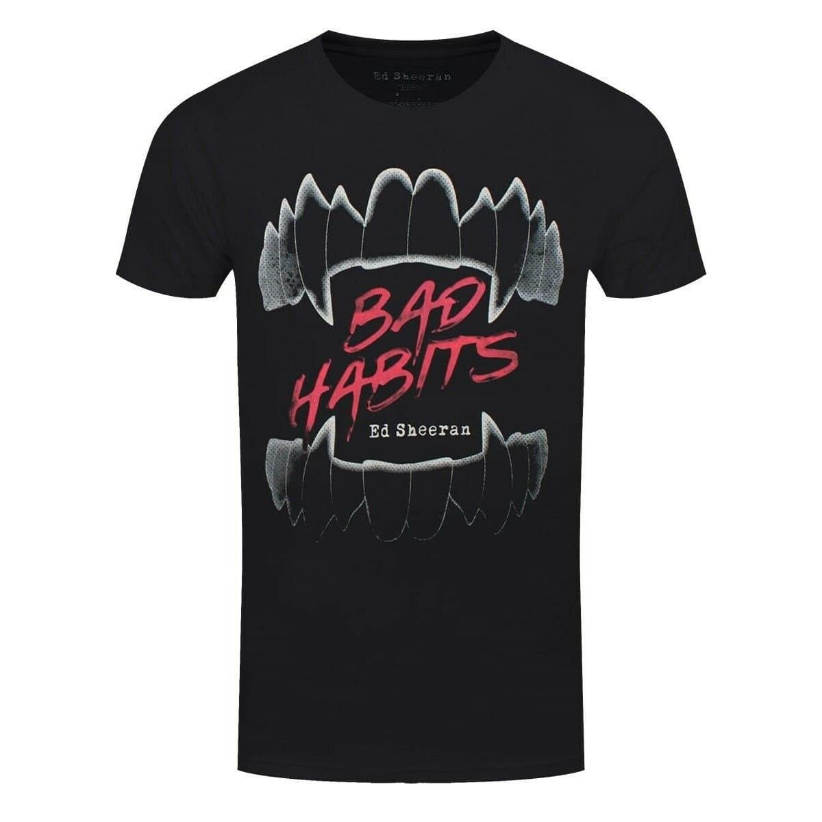 Ed Sheeran Ed Sheeran Men's Bad Habits T-Shirt in Black