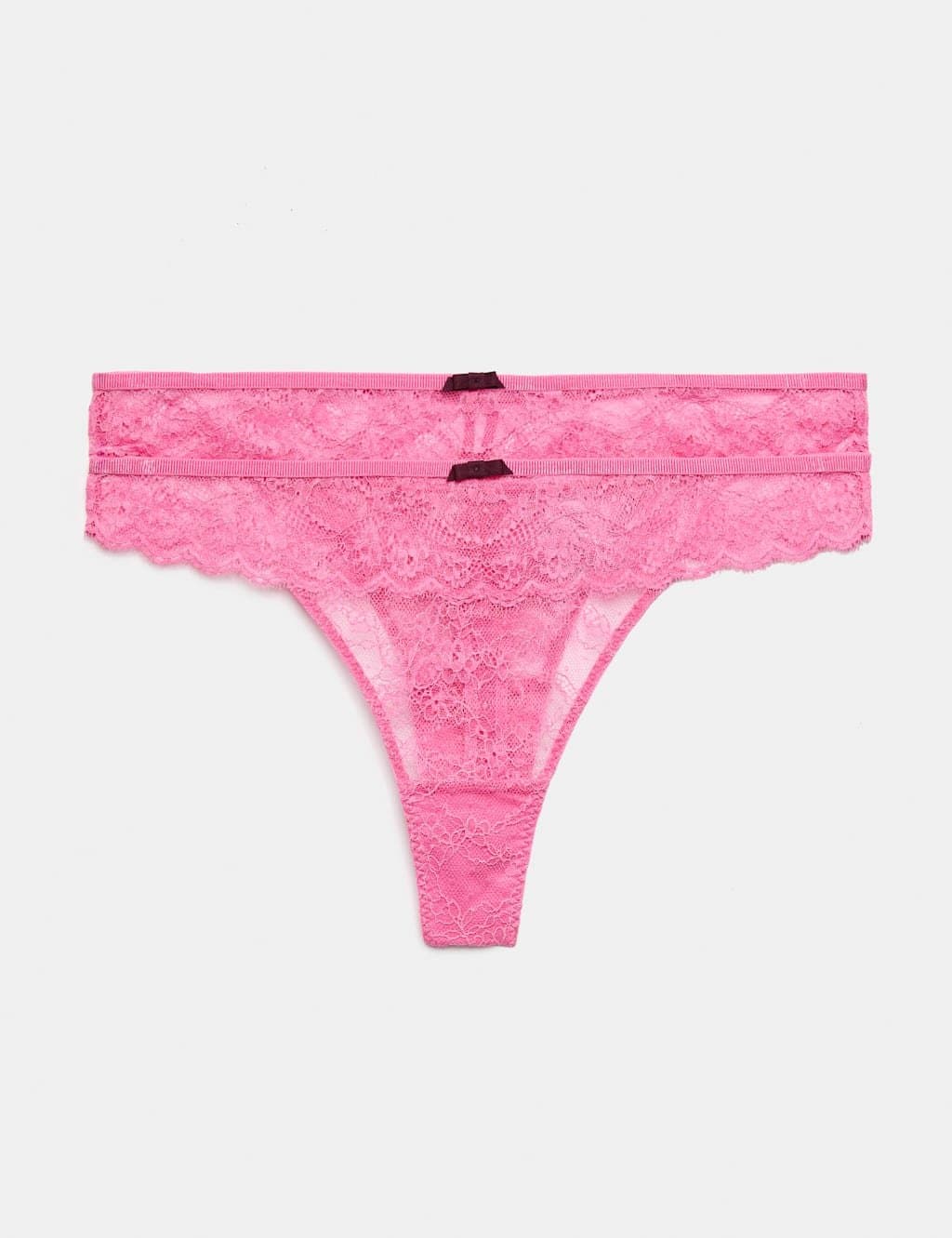 Marks & Spencer M&S 2 Pack Ida Lace Thongs Medium Pink