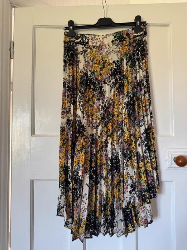 Topshop Topshop Floral Asymmetric Midi Skirt