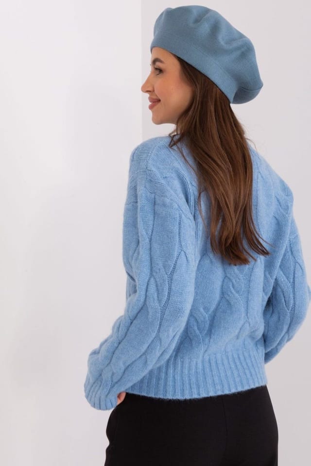 Love Lace Love Lace Women's Classic Felt Beret Hat Warm Stylish Headwear for Everyday Wear in Blue - 3