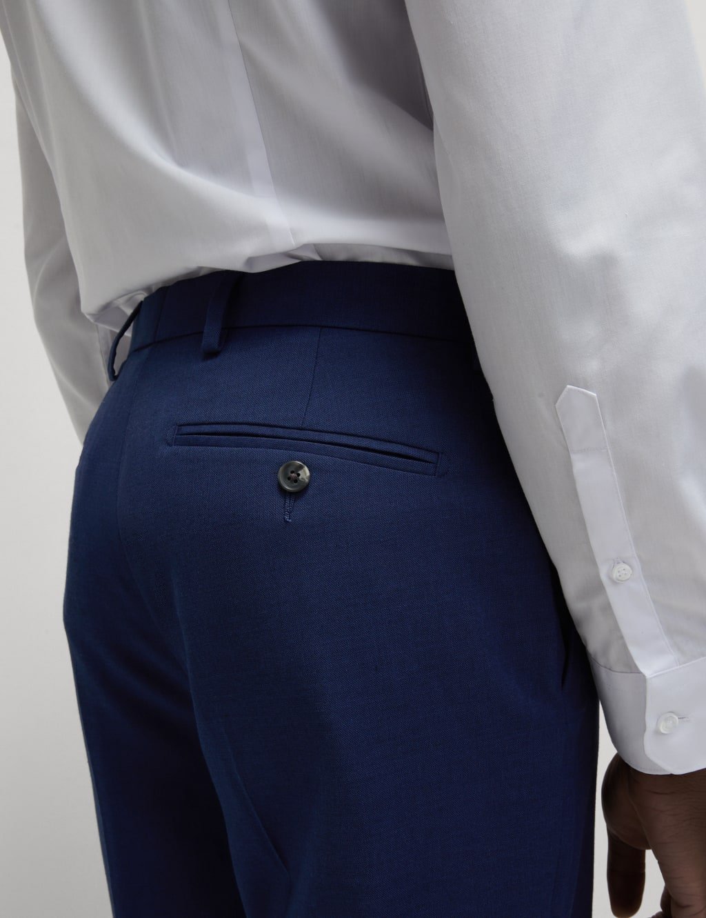 Marks & Spencer M&S Regular Fit Stretch Ultimate Suit Trousers Dark Indigo - 3