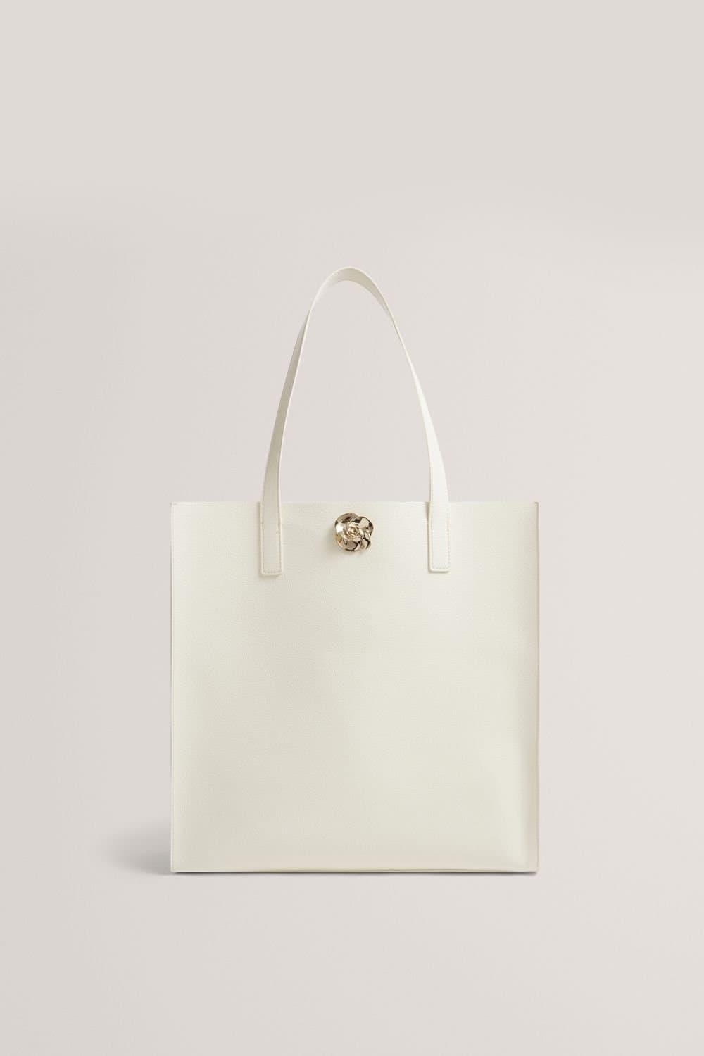 Ted Baker Ted Baker Ivory Rose Detail Crinkle Tote Bag