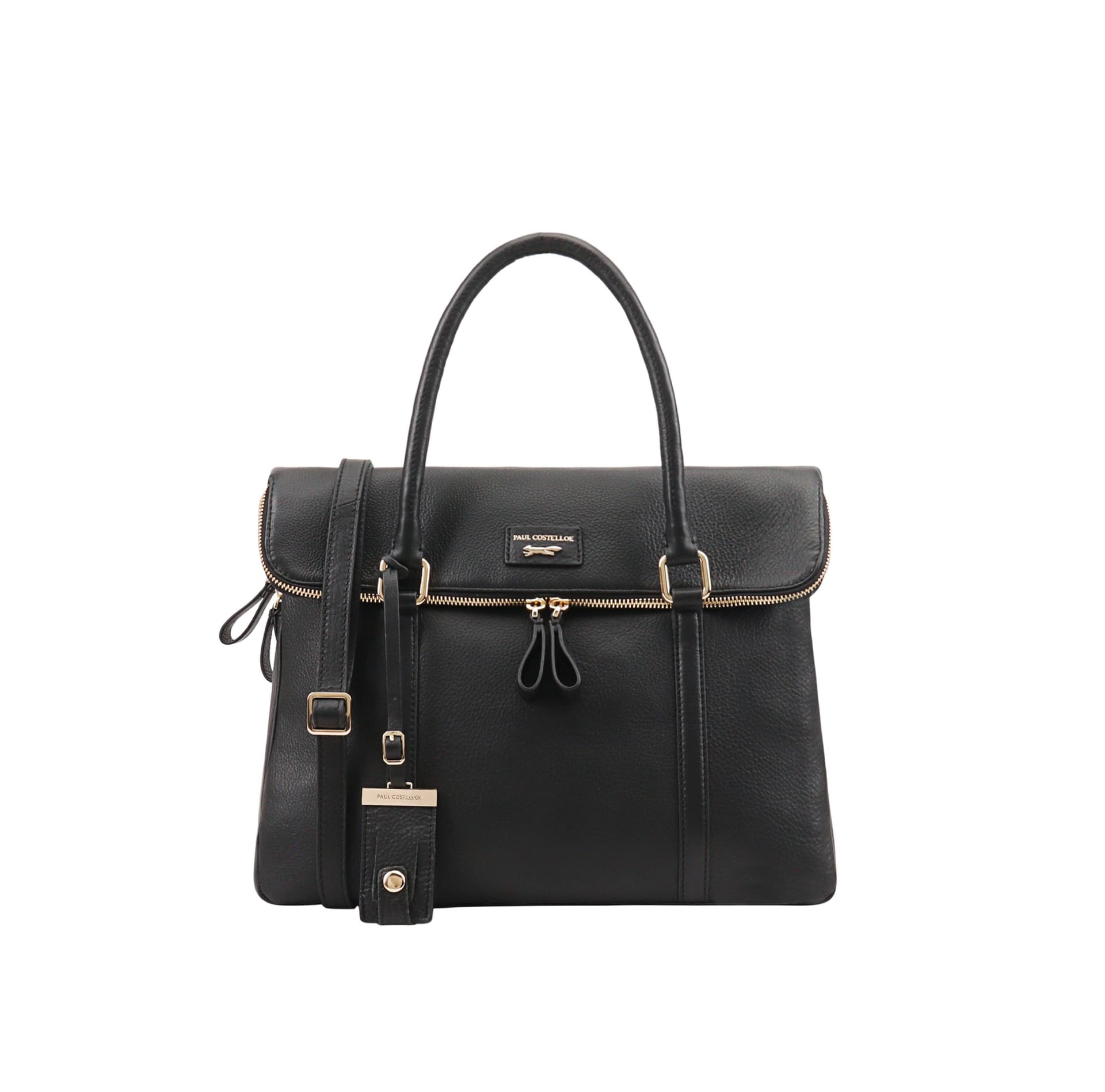 Paul Costelloe Paul Costelloe Women's Lucy Leather Multi Way Bag in Jet Black