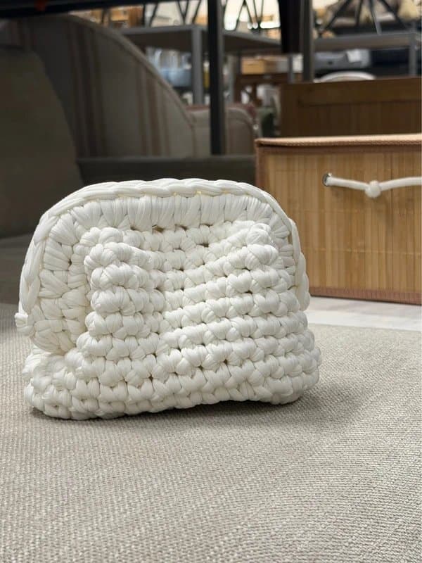 No Label White summer mini clutch