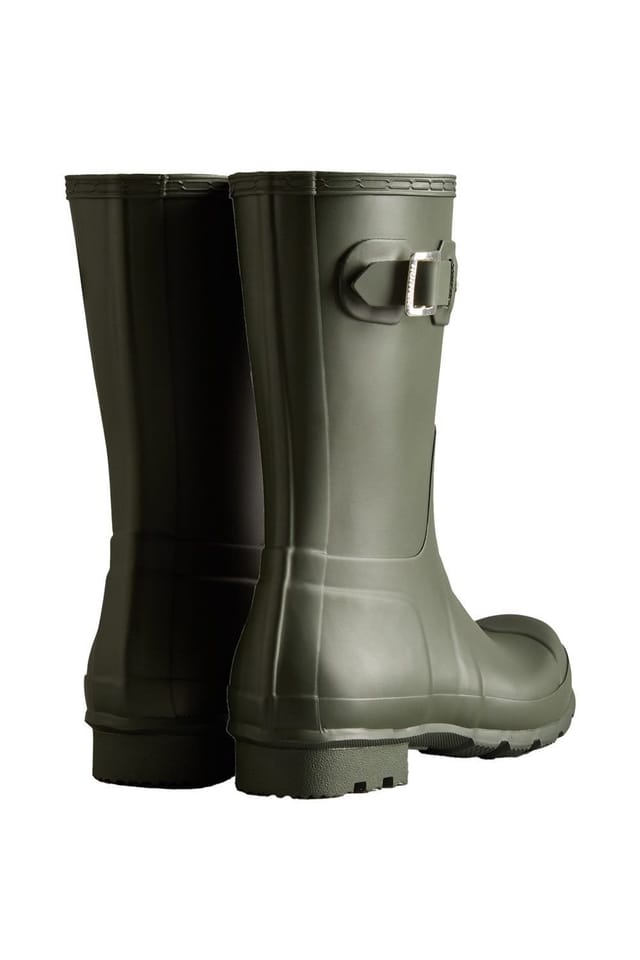 Hunter Hunter Men's Original Short Wellington Boots in Dark Olive - 2
