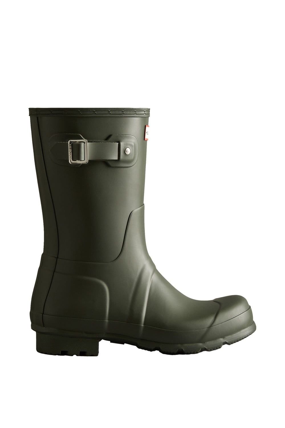 Hunter Hunter Men's Original Short Wellington Boots in Dark Olive - 4