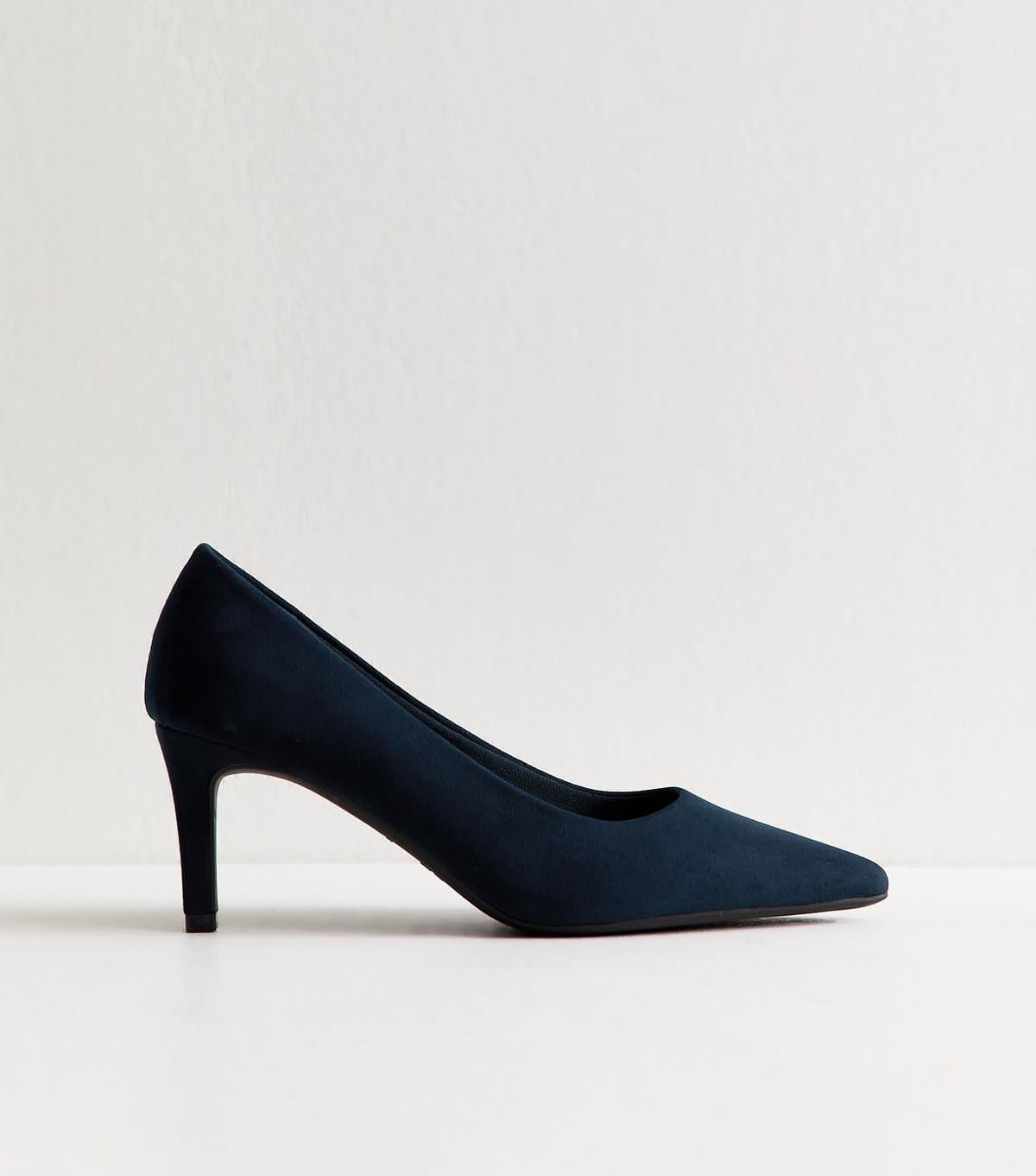 New Look New Look Navy Faux Suede Court Shoes Vegan