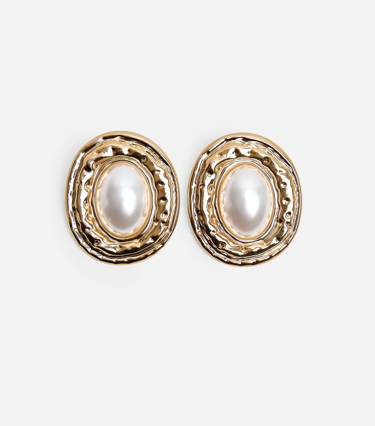 Public Desire Public Desire Gold Tone Oversized Faux Pearl Stud Earrings