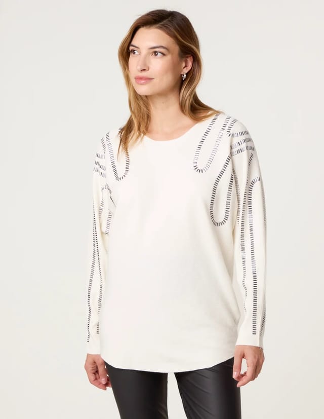 Blue Vanilla Embellished Shoulder Jumper - 2