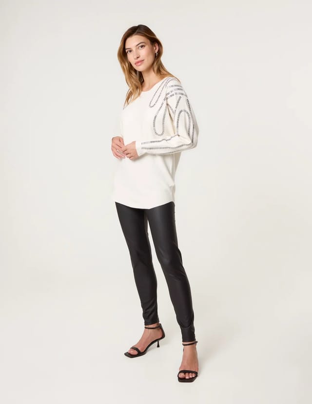 Blue Vanilla Embellished Shoulder Jumper - 3