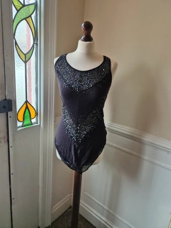AllSaints Vintage All Saints 6 torvil vest tank top cami sheer sequin party goth rock chick grunge 00s y2k