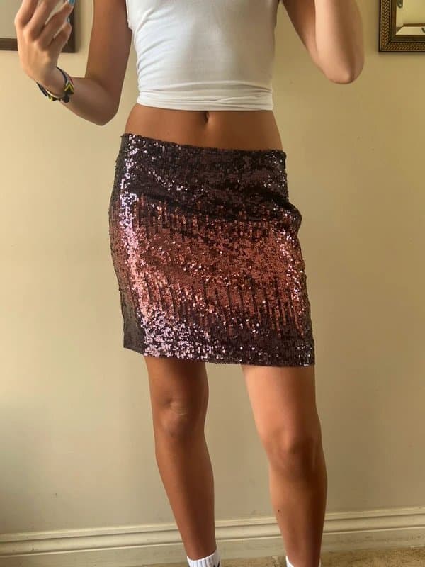 ASOS Sequin midi/mini skirt