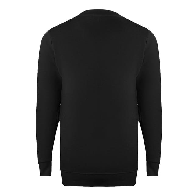 Cavalli Class Cavalli Class Men's Asymmetric Box Design Black Sweatshirt - 2