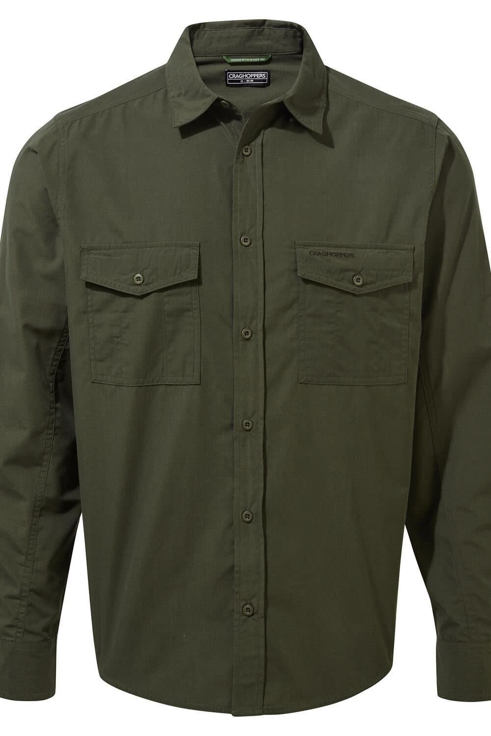 Craghoppers Craghoppers Dark Green Cotton-Blend Long Sleeve Shirt