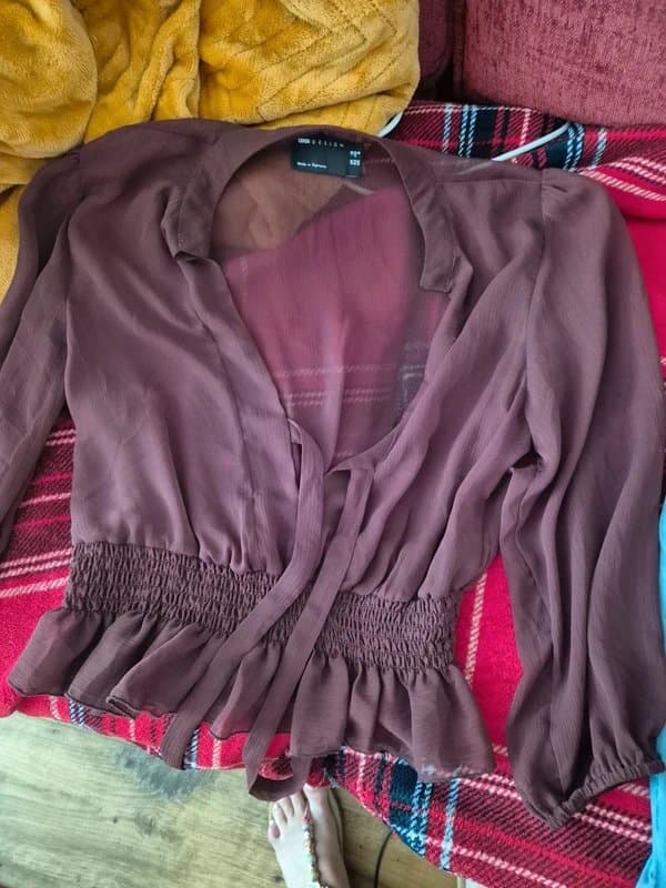 ASOS Asos brown chiffon top 12