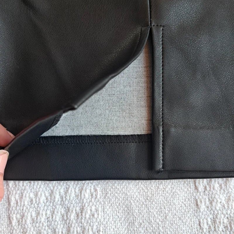 New Look New Look Black Faux Leather Skirt