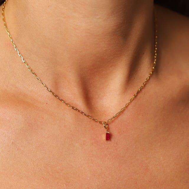 Gold Trip Gold Trip Women's July Birthstone Necklace in Gold - 2