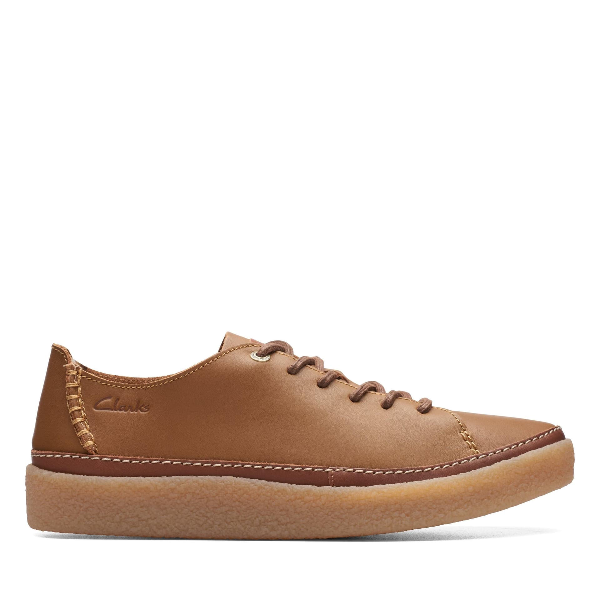 Clarks Clarks Men's Oakpark Low Tan Leather Laces in Brown