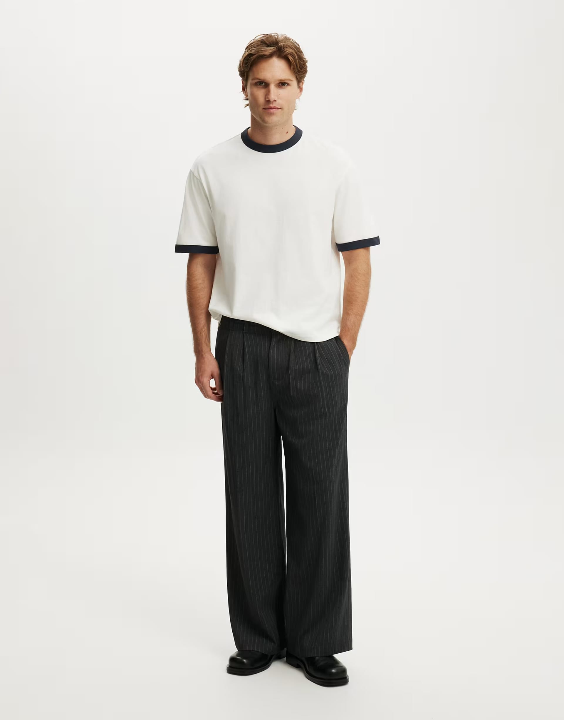 ASOS Charcoal Super Baggy Pleated Pants