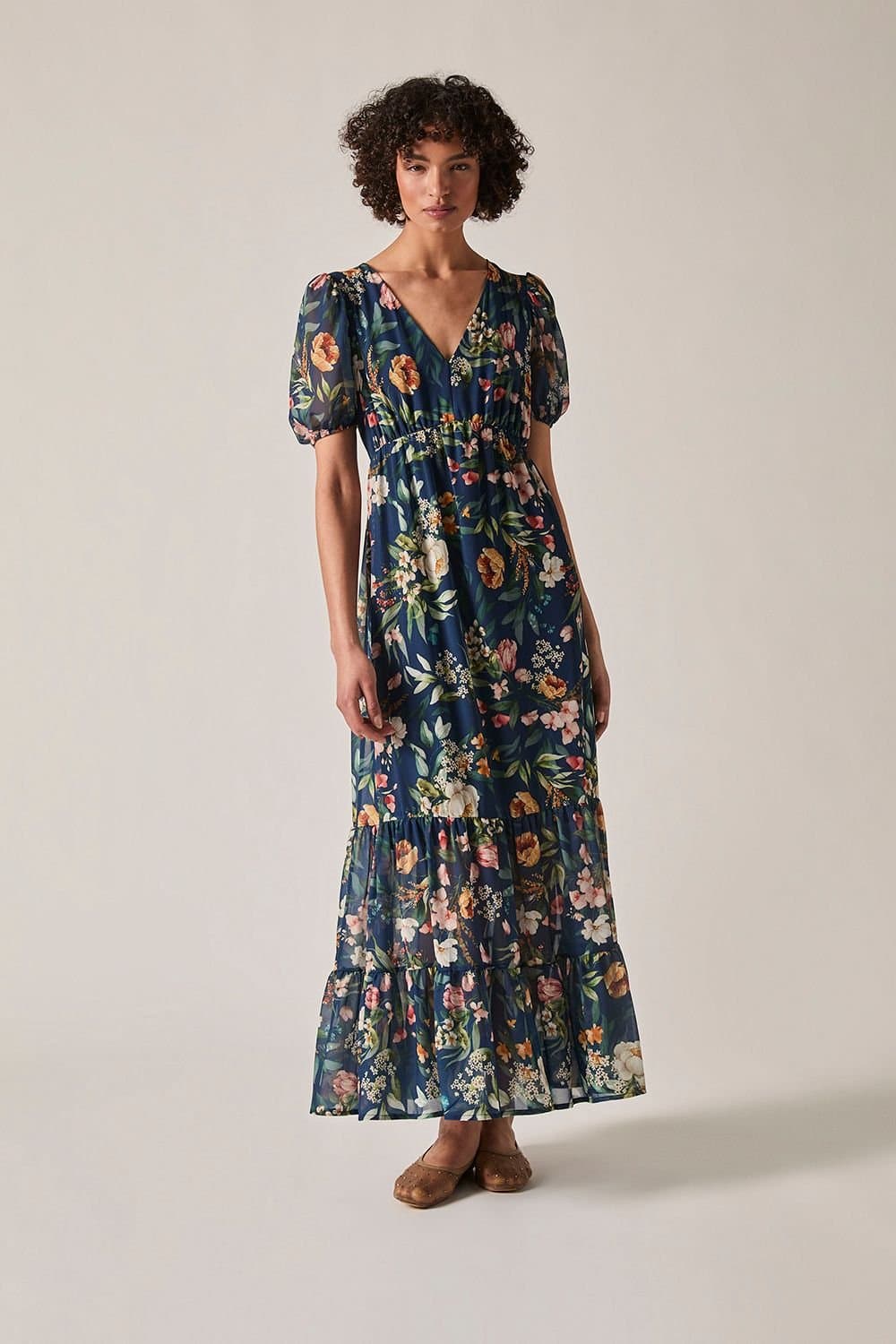 James Lakeland James Lakeland Women's Navy Botanical Floral Maxi Dress