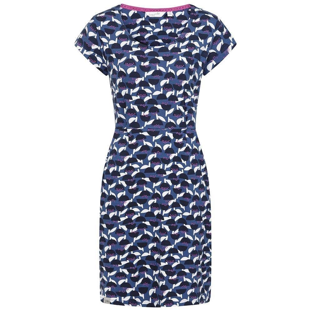 Lazy Jacks Blue Printed Knee-Length Dress