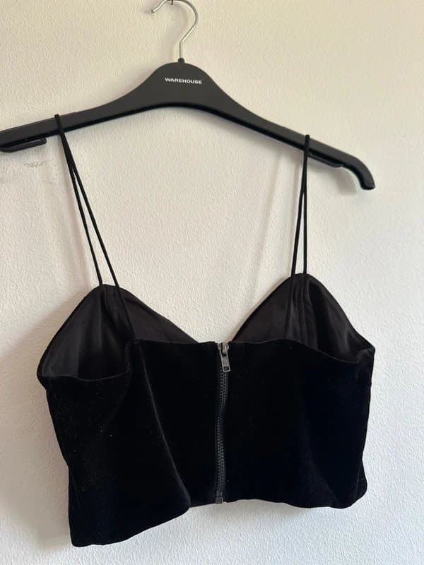 Topshop Topshop velvet cropped top